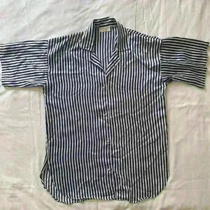 Vintage Gold Label Victoria’s Secret Purple/White Striped Nightshirt - Size S/M
